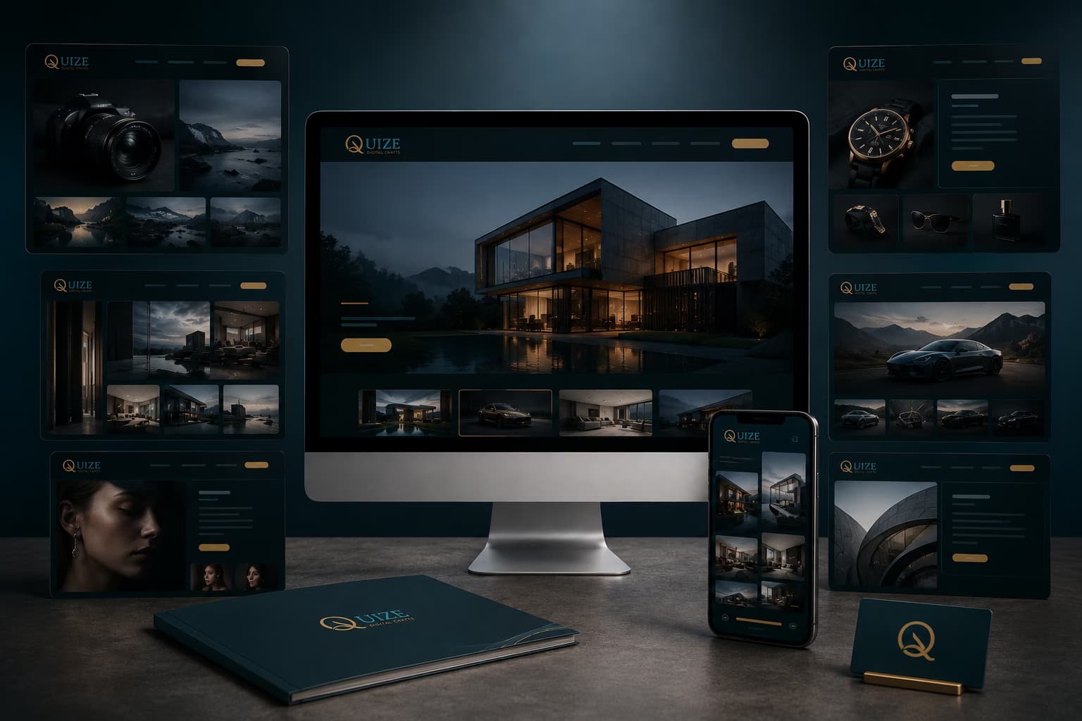 Premium landing page concept with focused conversion structure and polished campaign presentation
